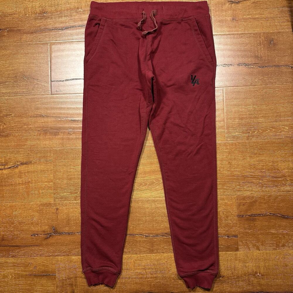 YoungLA Jogger Sweatpants Mens L Maroon Red Sweats Athletic Performance Comfort